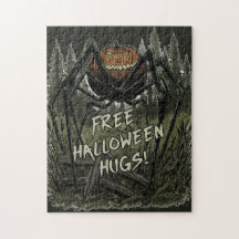 Free Halloween Hugs jack o lantern spider