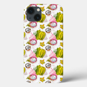 Free Hand Textured Fruit Pattern iPhone 13 Case