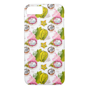 Free Hand Textured Fruit Pattern iPhone 8/7 Case