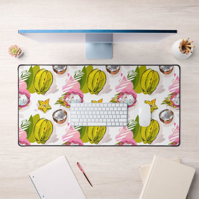 Free Hand Textured Fruit Pattern Desk Mat (Office 1)
