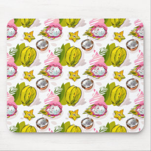 Free Hand Textured Fruit Pattern Mouse Pad