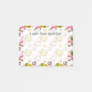 Free Hand Textured Fruit Pattern Post-it Notes