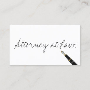 Free Handwriting Script Attorney Business Card