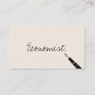 Free Handwriting Script Economist Business Card