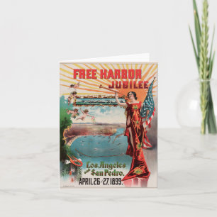 Free Harbour Jubilee, Los Angeles and San Pedro. Card