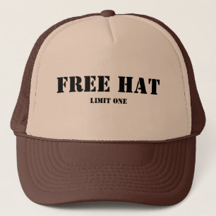 Free Hat, Limit One Trucker Hat