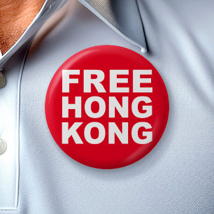 Free Hong Kong 6 Cm Round Badge