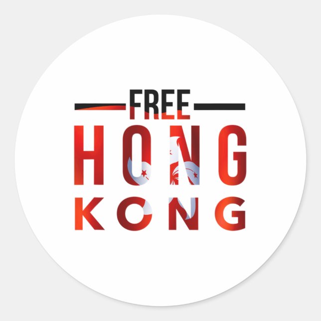 Free Hong Kong Democracy Now #freehongkong #saveho Classic Round Sticker (Front)