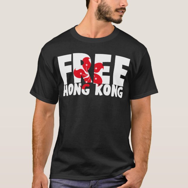 free hong kong flag T-Shirt (Front)