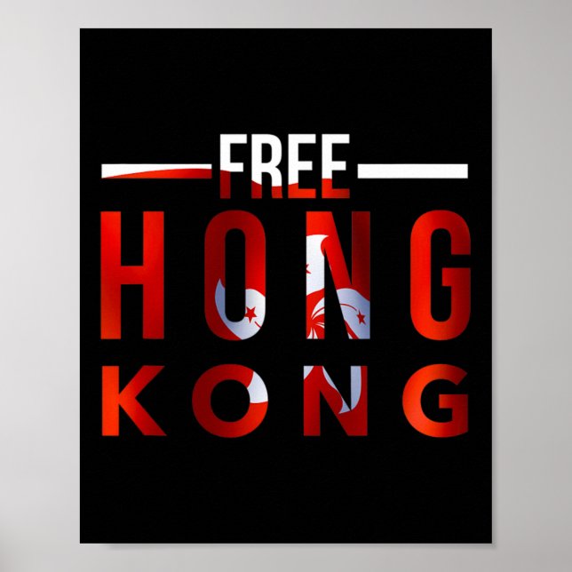 Free Hong Kong #freehongkong #savehongkong Democra Poster (Front)