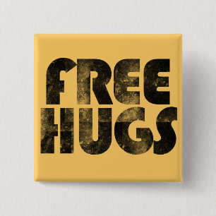 Free Hugs 15 Cm Square Badge