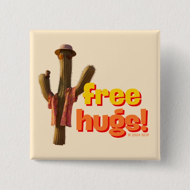Free Hugs! 15 Cm Square Badge (Front)
