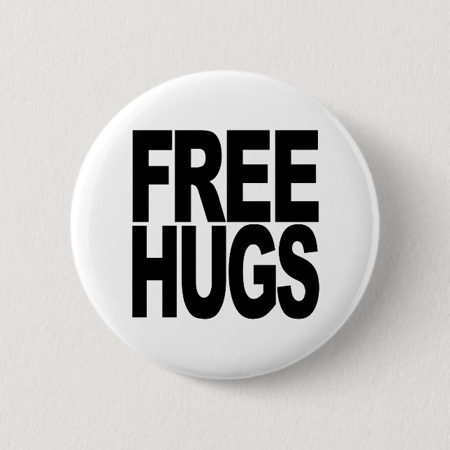 Free Hugs 6 Cm Round Badge (Front)