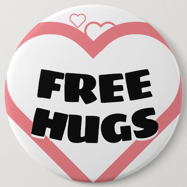 Free Hugs 6 Cm Round Badge (Front)