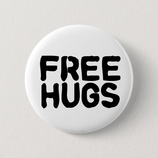 Free Hugs 6 Cm Round Badge (Front)