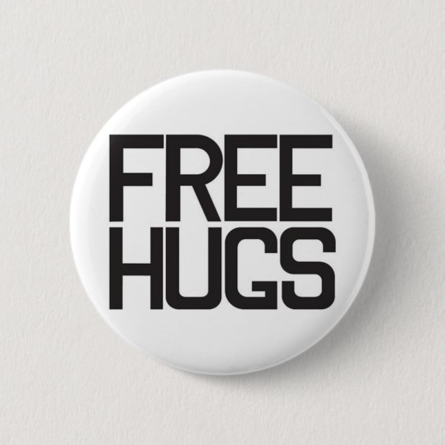 Free Hugs 6 Cm Round Badge (Front)