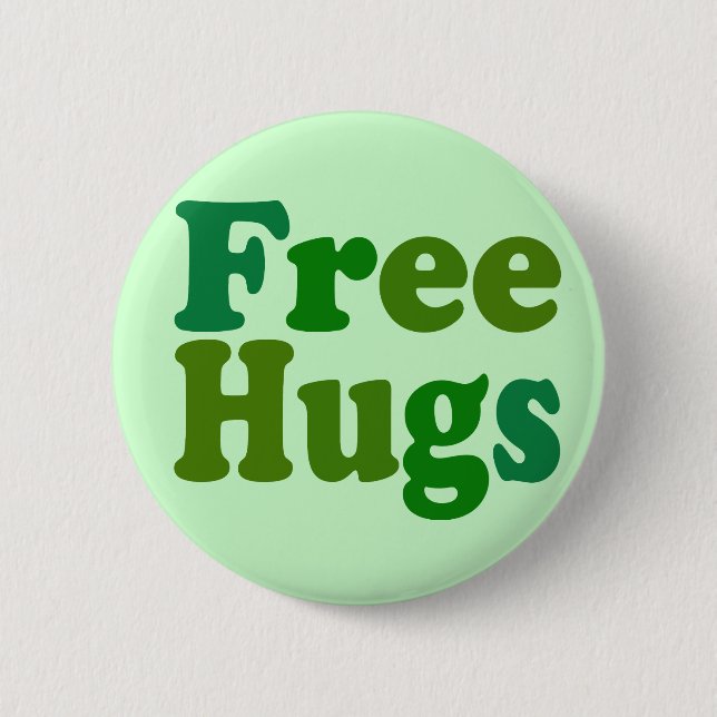 Free Hugs 6 Cm Round Badge (Front)