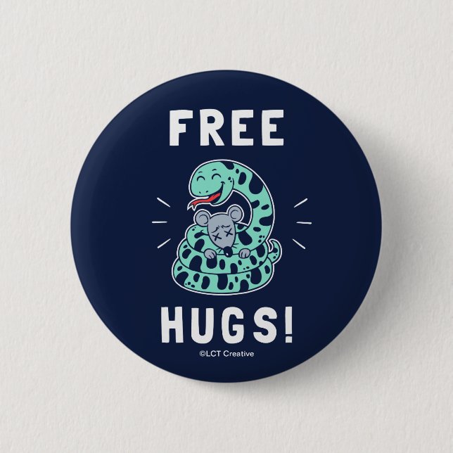 Free Hugs 6 Cm Round Badge (Front)