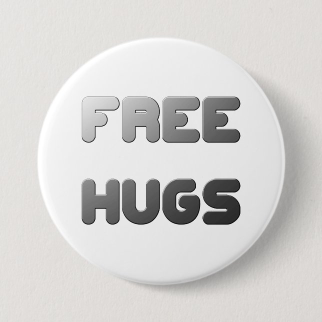 Free Hugs 7.5 Cm Round Badge (Front)
