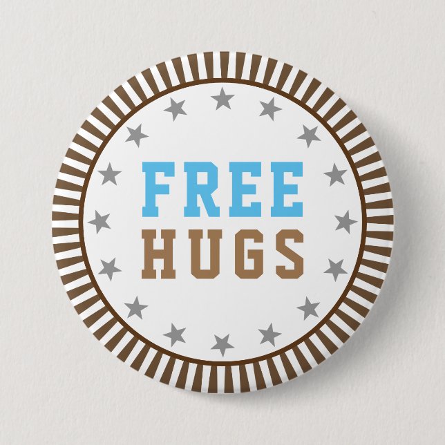 Free Hugs 7.5 Cm Round Badge (Front)
