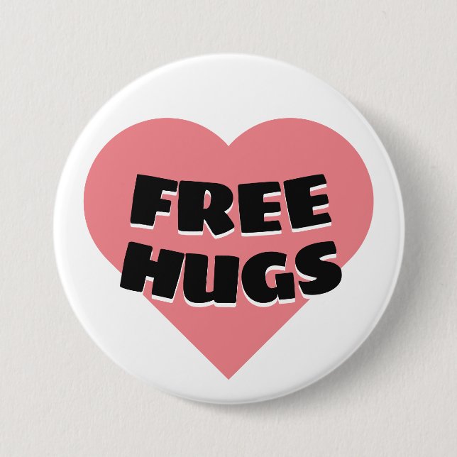 Free Hugs 7.5 Cm Round Badge (Front)