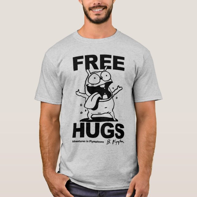 "Free Hugs" Bill Plympton Dog shirt (Front)