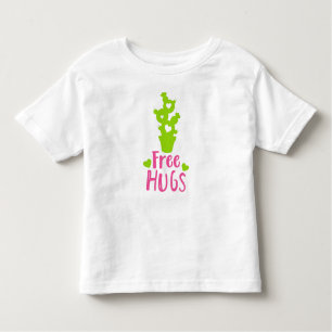 Free Hugs, Cactus, Cacti, Succulent, Plant, Hearts Toddler T-Shirt