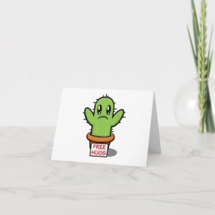Free Hugs - Cactus Humour Funny PERSONALIZED Card