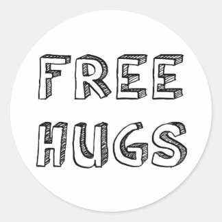 Free Hugs Classic Round Sticker