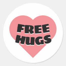 Free Hugs Classic Round Sticker