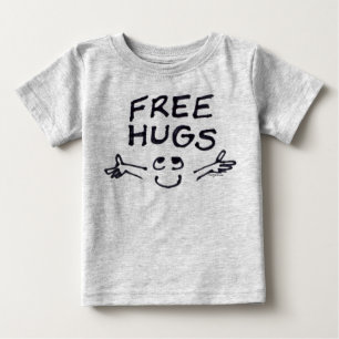 Free Hugs Cute Cartoon Baby T-Shirt
