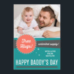 Free Hugs Father's Day Flat Card<br><div class="desc">Free Hugs Father's Day Flat Card</div>
