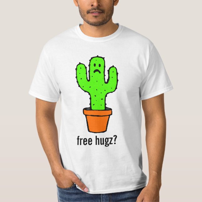 Free Hugs Funny Cactus Shirt (Front)