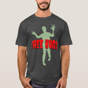 Free Hugs Funny Zombie Halloween Party T-Shirt