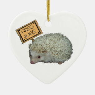 Free Hugs Hedgehog Ceramic Tree Decoration
