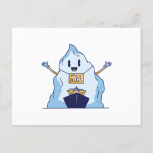 Free hugs iceberg postcard
