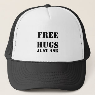 FREE HUGS Just Ask Trucker Hat