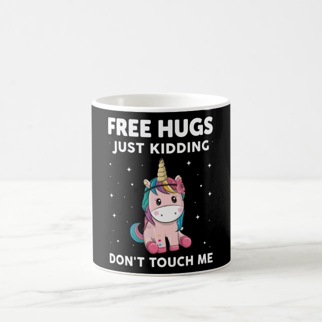 Free Hugs Just Kidding Dont Touch Me Coffee Mug (Center)
