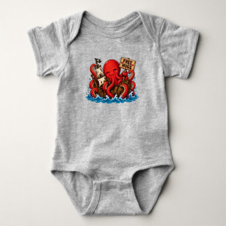 Free Hugs Kraken! Cute DND Sea Monster Baby Bodysuit