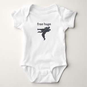 Free Hugs mma, bjj, grappling, wrestling baby Bodysuit
