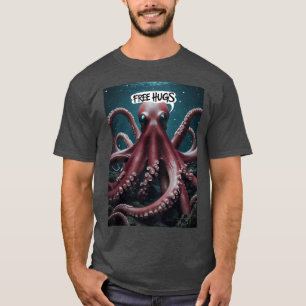 Free Hugs Octopus Funny Eight-Armed Cuddle  T-Shirt