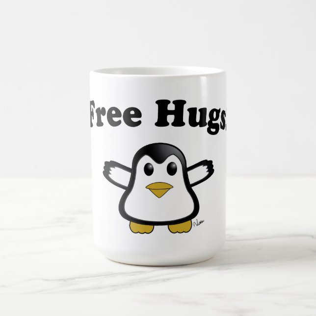 Free Hugs Penguin Coffee Mug (Center)