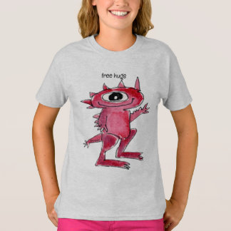 Free Hugs Pink Alien T-Shirt