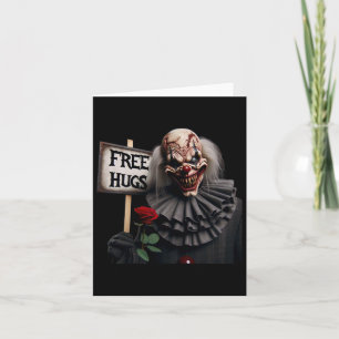 Free Hugs Scary Clown Valentine Halloween Horror 1 Card