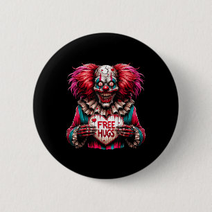 Free Hugs Scary Clown Valentine Halloween Horror  6 Cm Round Badge