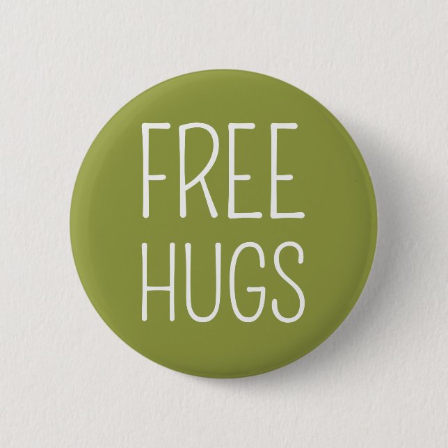 Free Hugs Standard, 2¼ Inch Round Button (Front)