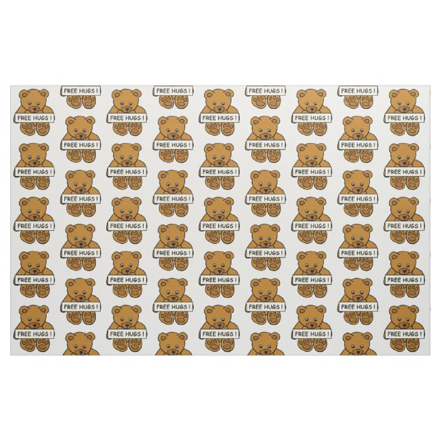 Free Hugs Teddy custom colour fabric (Yard)