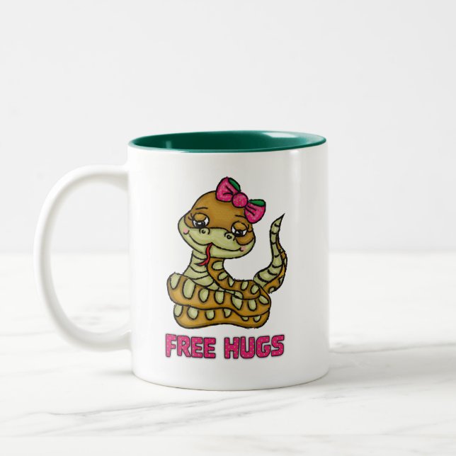 Free Hugs Two-Tone Coffee Mug (Left)