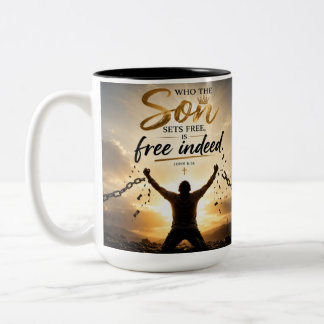 Free Indeed Two-Tone Coffee Mug