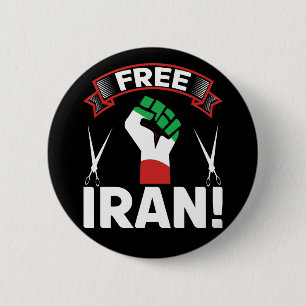 Free Iran Anti War 6 Cm Round Badge